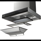 ROBAM 30-Inch Under Cabinet/Wall-Mounted Range Hood with Charcoal Filter in Stainless Steel - A831