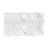 Swiss Madison Claire 22” Rectangle Wall-Mount Bathroom Sink in White Marble - SM-WS318W1 - Backyard Provider