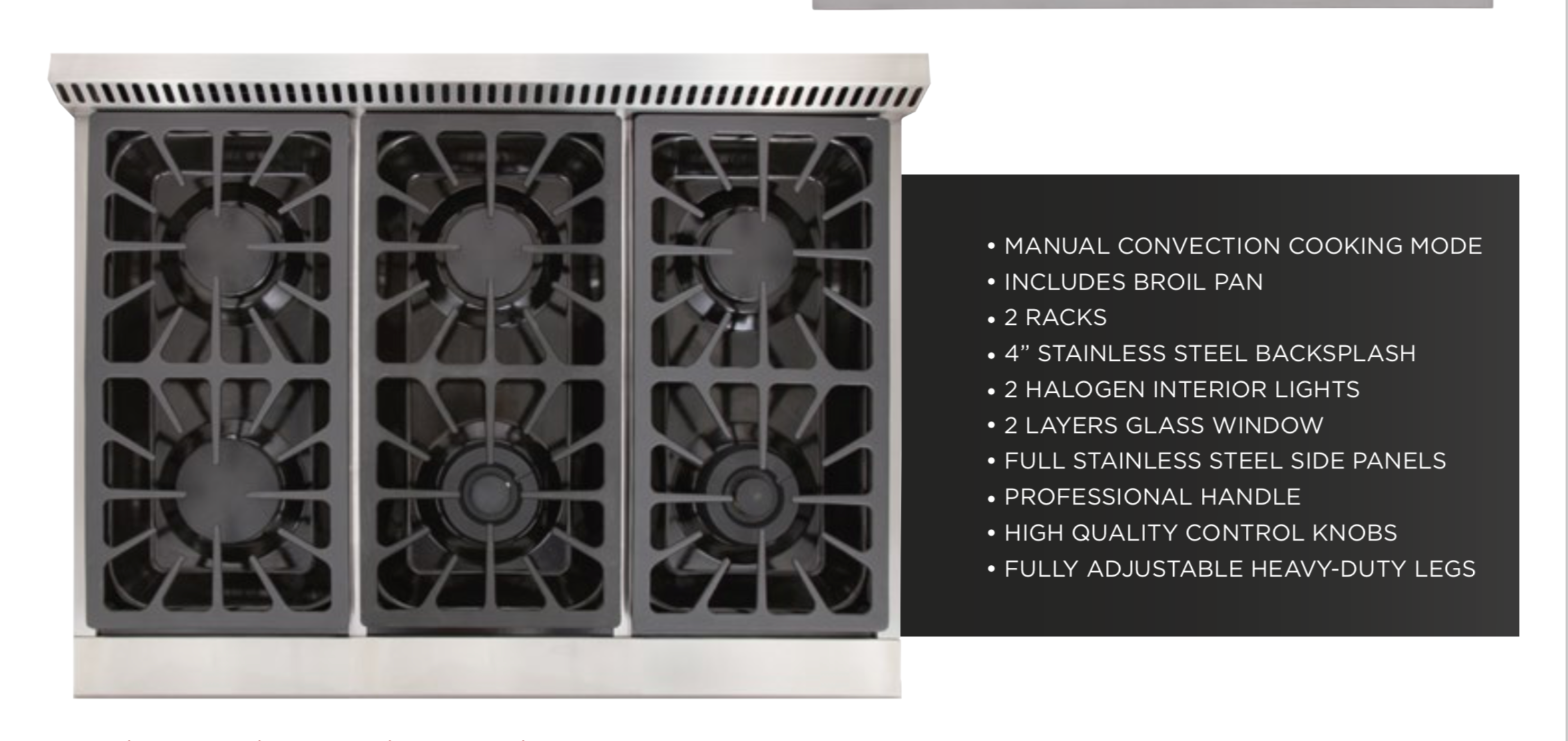Kucht Professional 36 in. 5.2 cu ft. Natural Gas Range with Silver Knobs - KRG3618U-S
