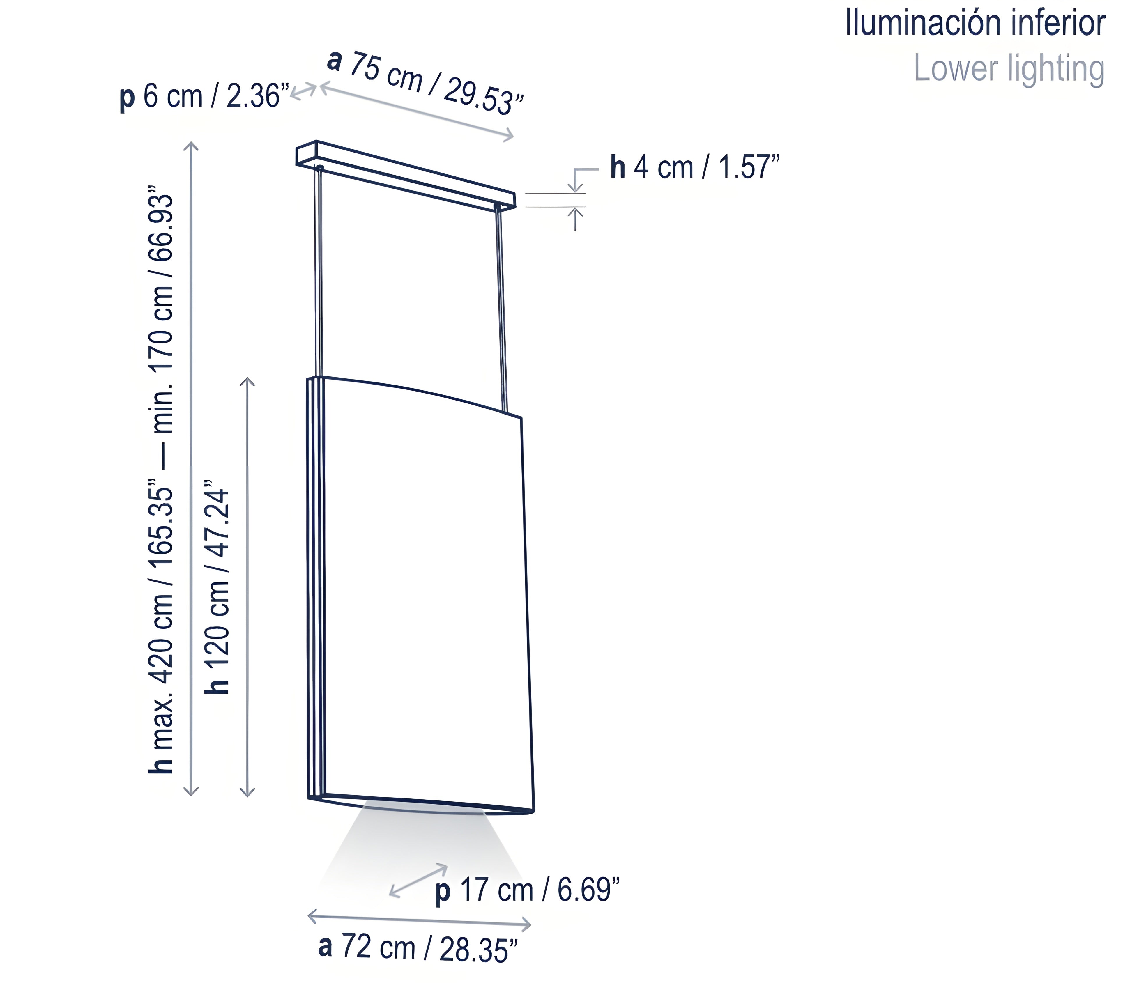 Bover Noren S/72 LED Dimmable Pendant - 11601210197U