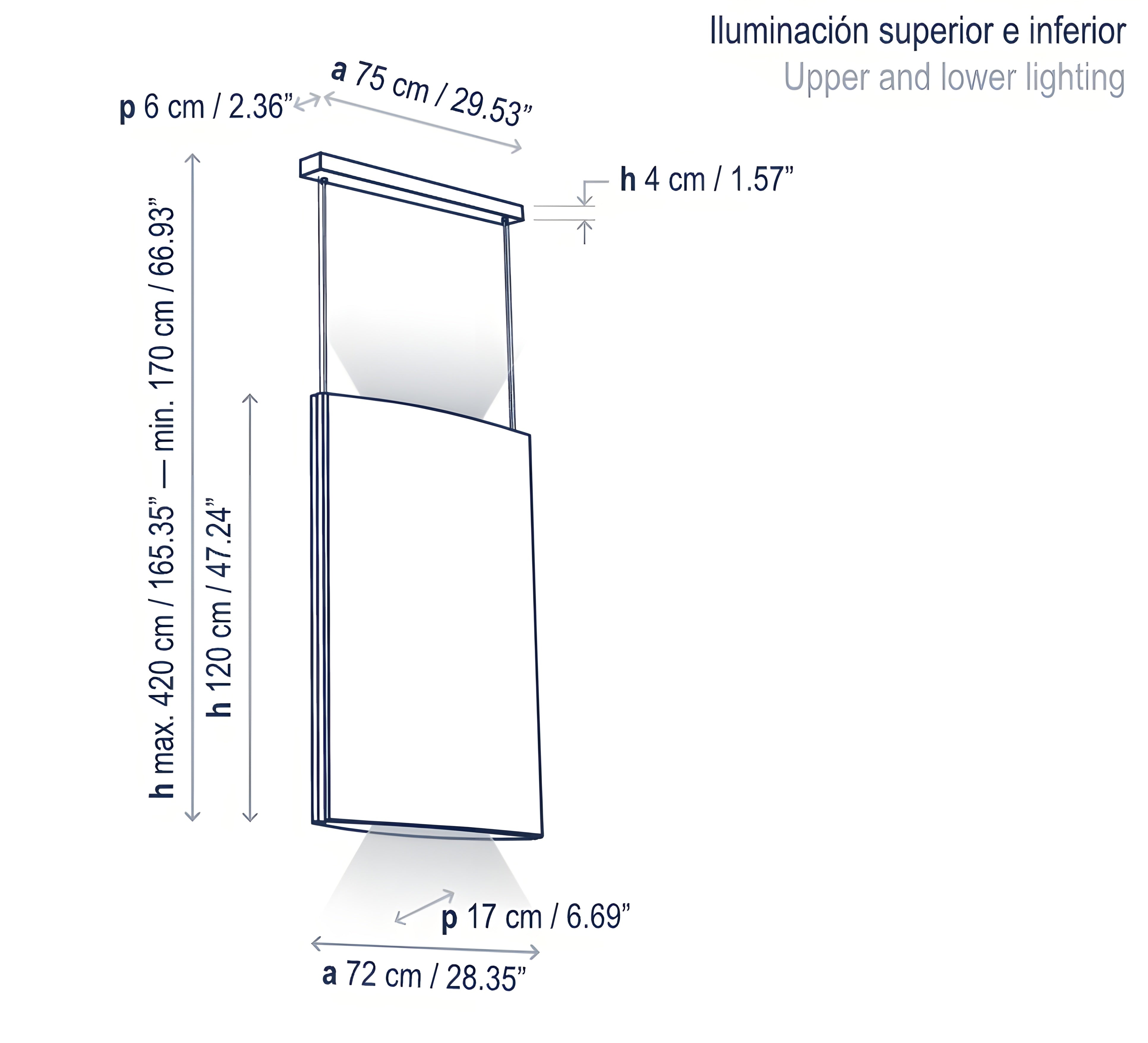 Bover Noren S/72 LED Dimmable Pendant - 11601210197U