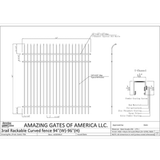 Amazing Gates Arrow Rackable Fence Panel Choose a Size DH-FN-ARO-RACK-6