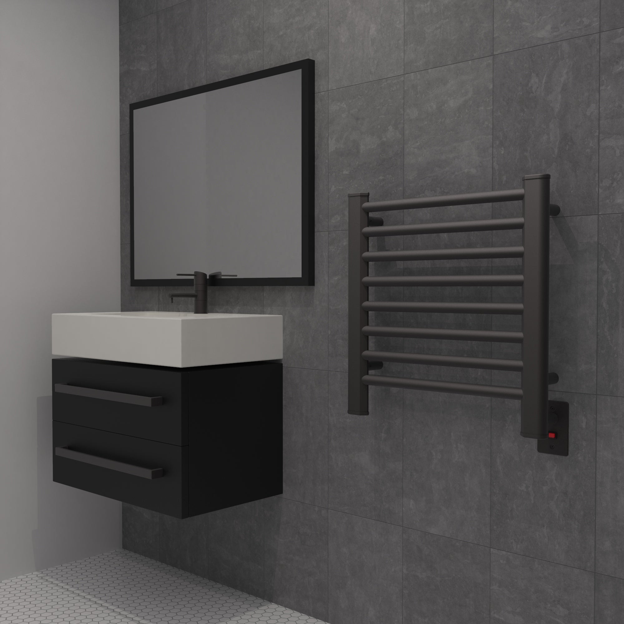 Amba Heated Towel Rack Model S2121 Height 21 3/8″ - S2121B