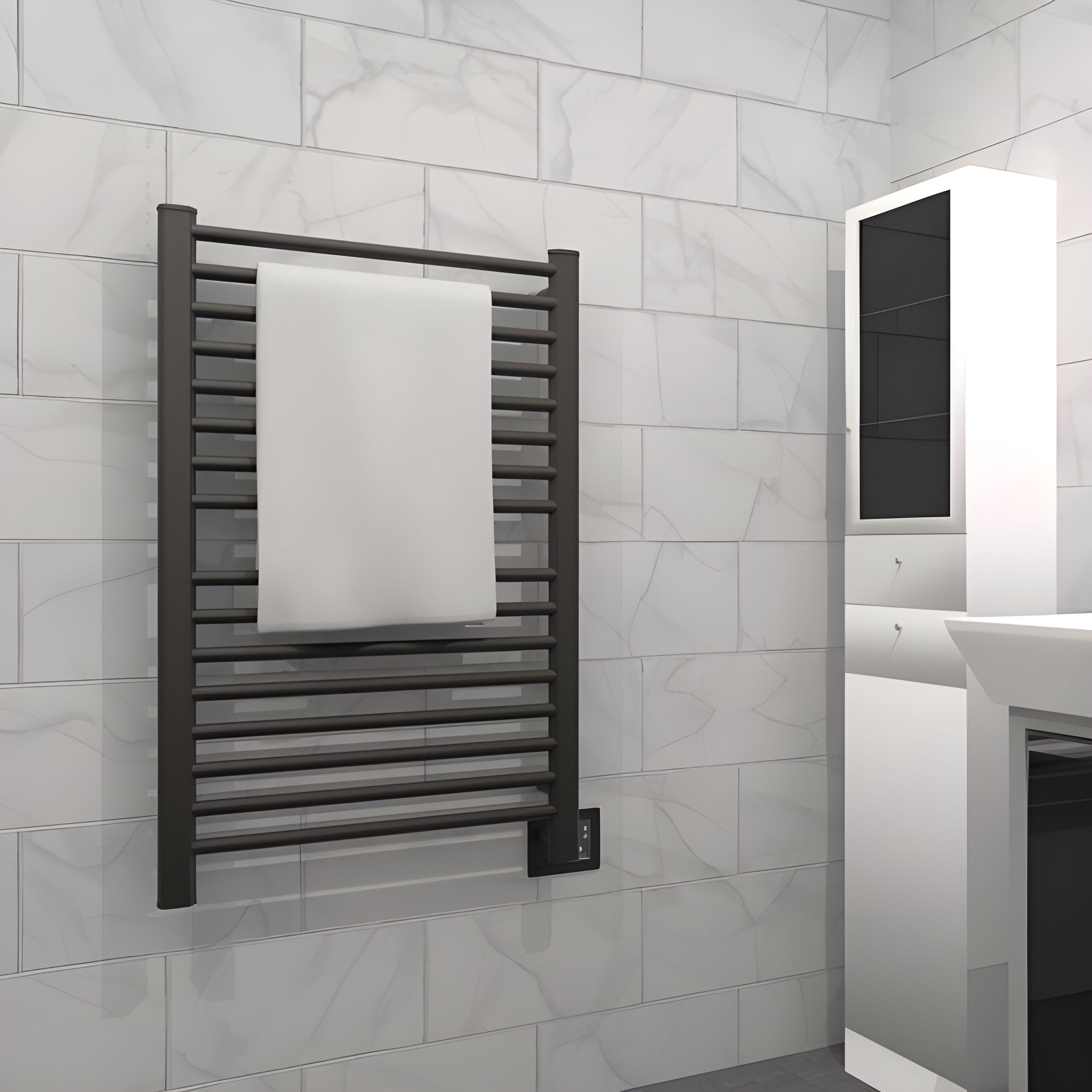 Amba Heated Towel Rack Model S2942 Height 42 5/8″ - S2942B