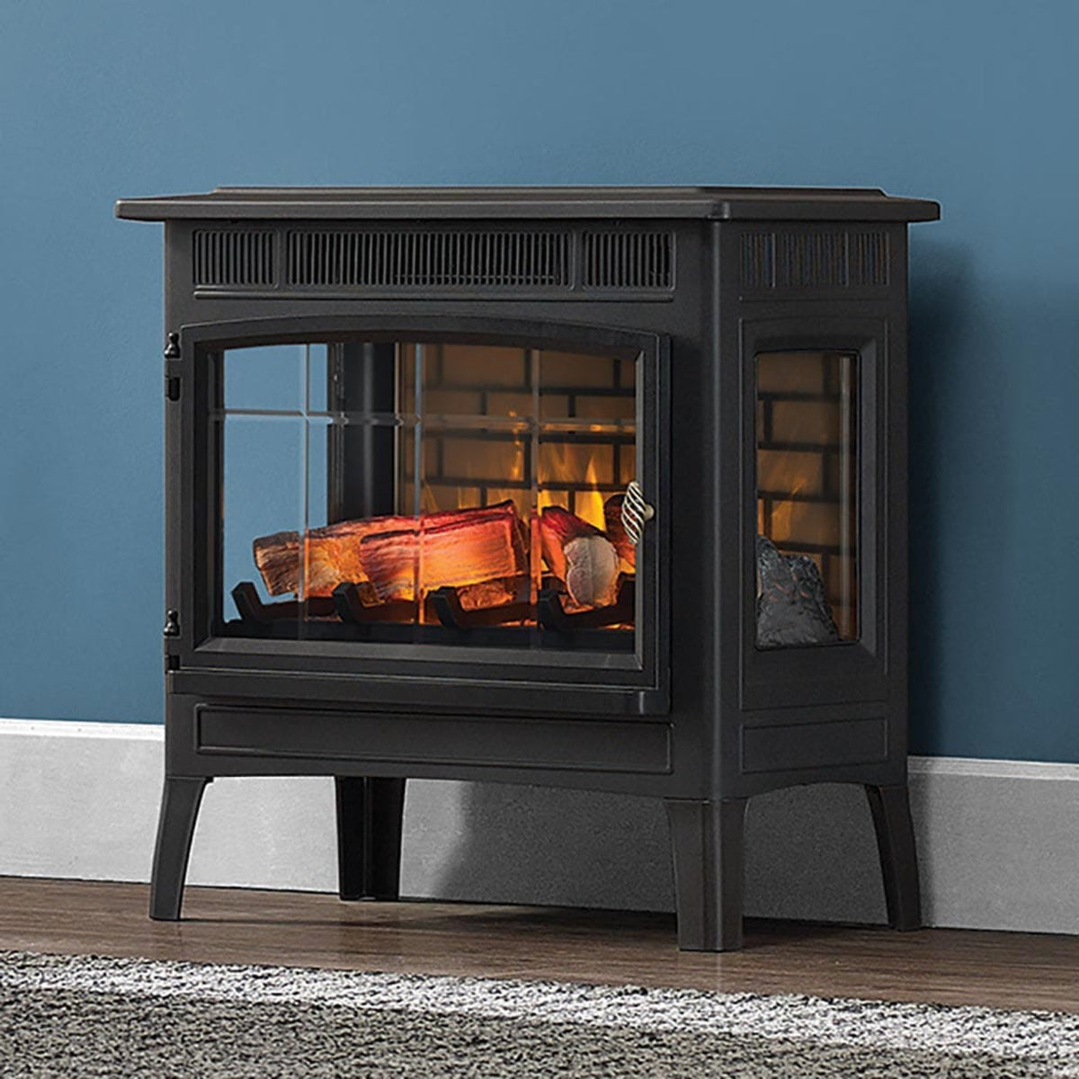 Duraflame 3D Black Infrared Electric Fireplace Stove with Remote Control - 171527