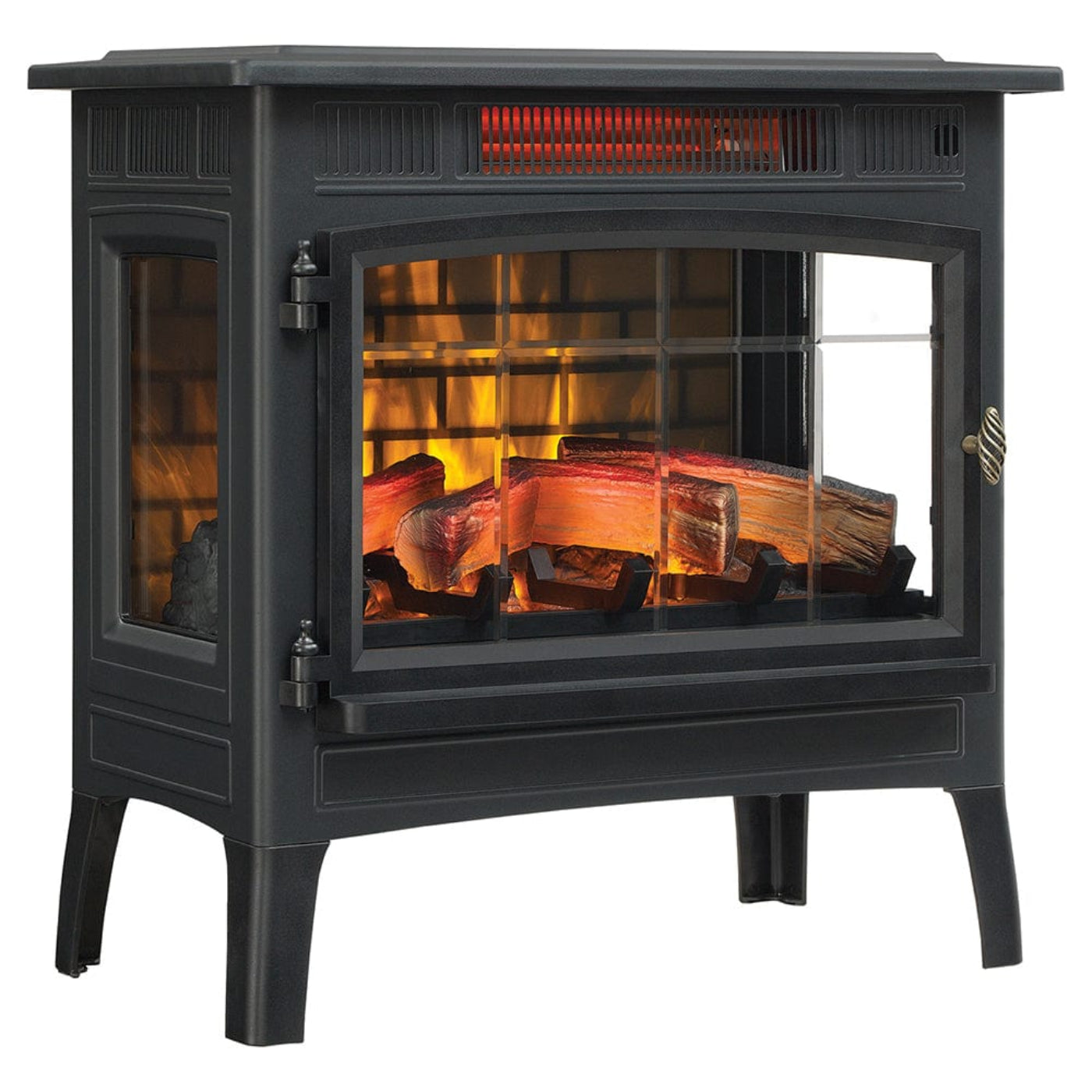 Duraflame 3D Black Infrared Electric Fireplace Stove with Remote Control - 171527