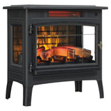 Duraflame 3D Black Infrared Electric Fireplace Stove with Remote Control - 171527