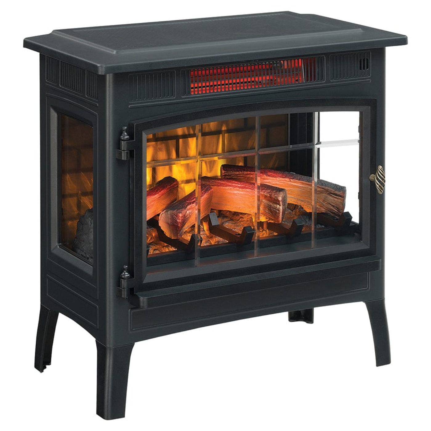 Duraflame 3D Black Infrared Electric Fireplace Stove with Remote Control - 171527