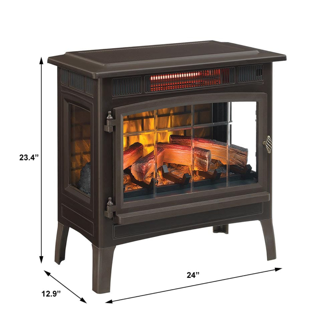 Duraflame 3D Bronze Infrared Electric Fireplace Stove with Remote Control - DFI-5010-02 - 172436