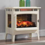 Duraflame 3D Cream Infrared Electric Fireplace Stove with Remote Control - 172438