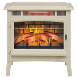 Duraflame 3D Cream Infrared Electric Fireplace Stove with Remote Control - 172438