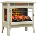 Duraflame 3D Cream Infrared Electric Fireplace Stove with Remote Control - 172438