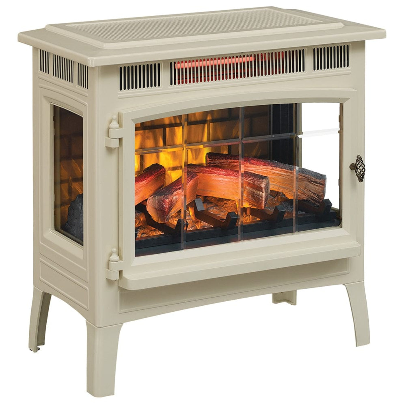 Duraflame 3D Cream Infrared Electric Fireplace Stove with Remote Control - 172438