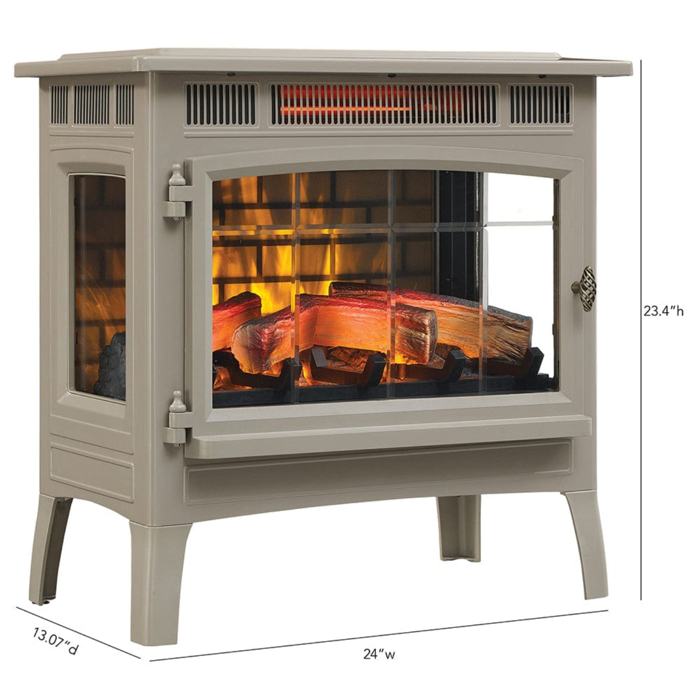 Duraflame 3D French Grey Infrared Electric Fireplace Stove with Remote Control - 172439