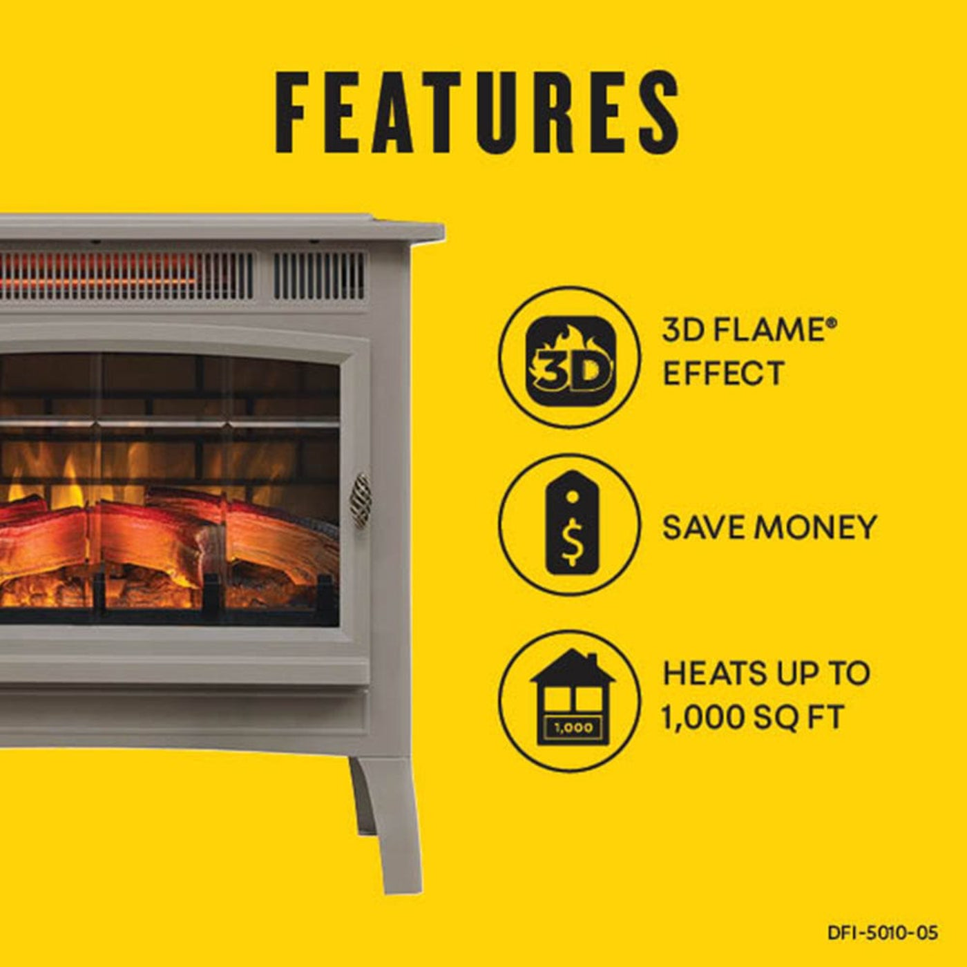 Duraflame 3D French Grey Infrared Electric Fireplace Stove with Remote Control - 172439