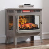 Duraflame 3D French Grey Infrared Electric Fireplace Stove with Remote Control - 172439