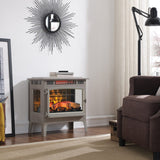 Duraflame 3D French Grey Infrared Electric Fireplace Stove with Remote Control - 172439