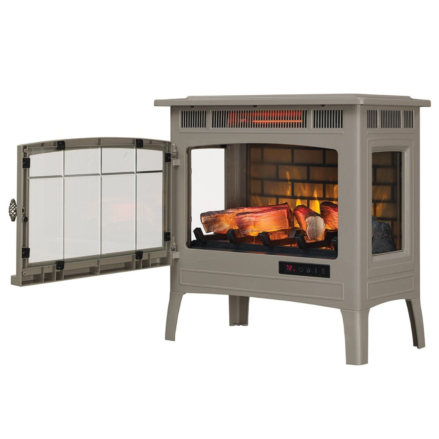 Duraflame 3D French Grey Infrared Electric Fireplace Stove with Remote Control - 172439