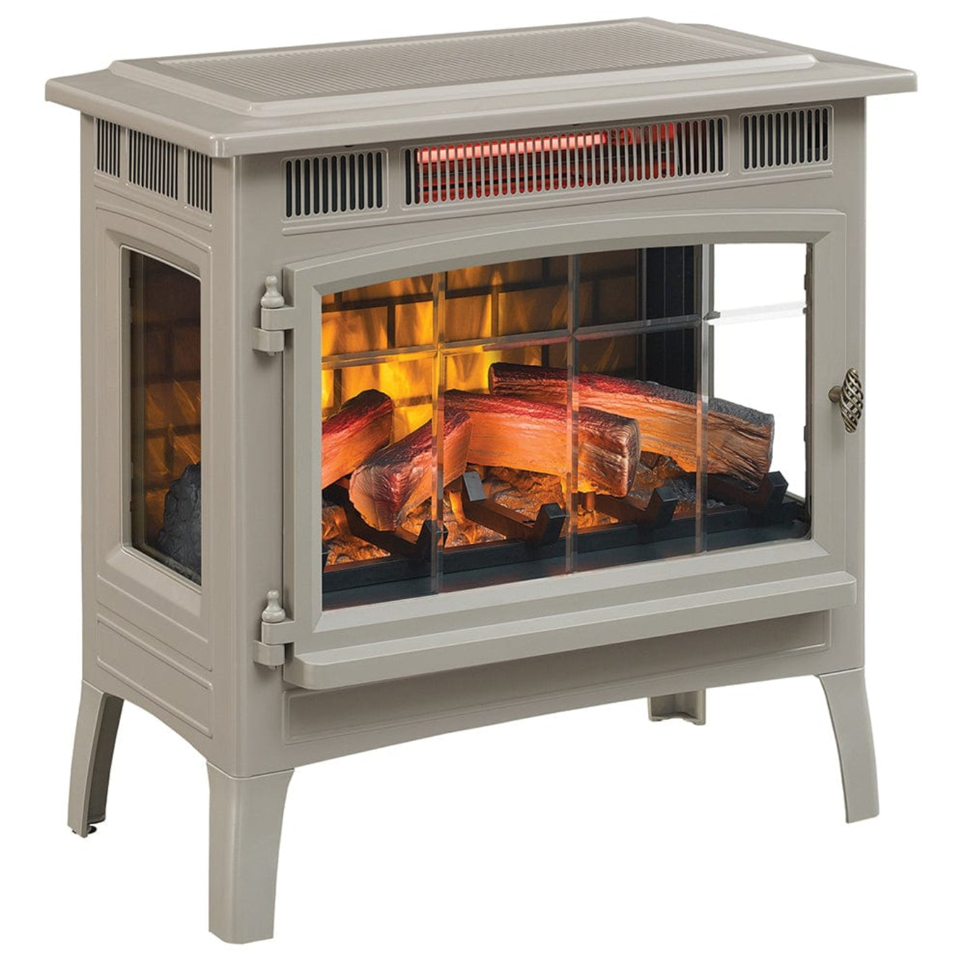 Duraflame 3D French Grey Infrared Electric Fireplace Stove with Remote Control - 172439