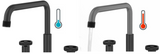 KRAUS Urbix Industrial Bridge Faucet in Color-Changing  Matte Black to Grey - KPF-3125MBGRCC