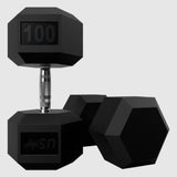 USA by Troy HD-R Rubber Hex Dumbbells - (2) HD-003R
