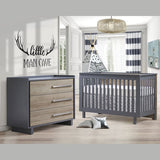 Tulip Urban Collection Convertible Crib and 3 Drawer Dresser XL 2-Piece Set