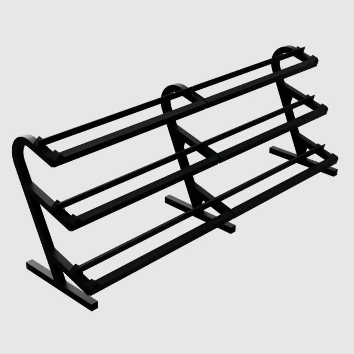 TROY VTX TDR-3 3-Tier Rail Dumbbell Rack w/o Saddles - TDR-3