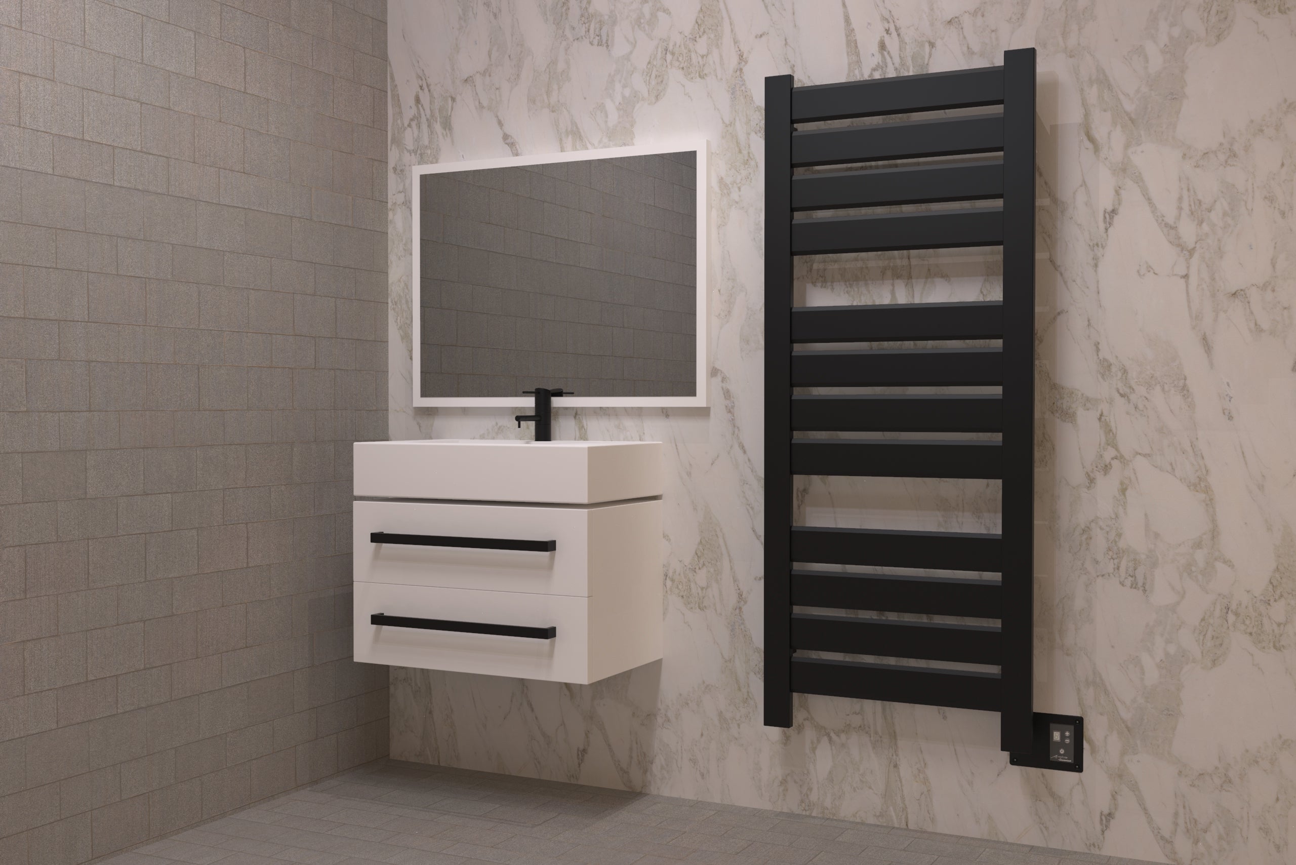 Amba Heated Towel Rack Model V2356 Hight 55 7/8″ - V2356B