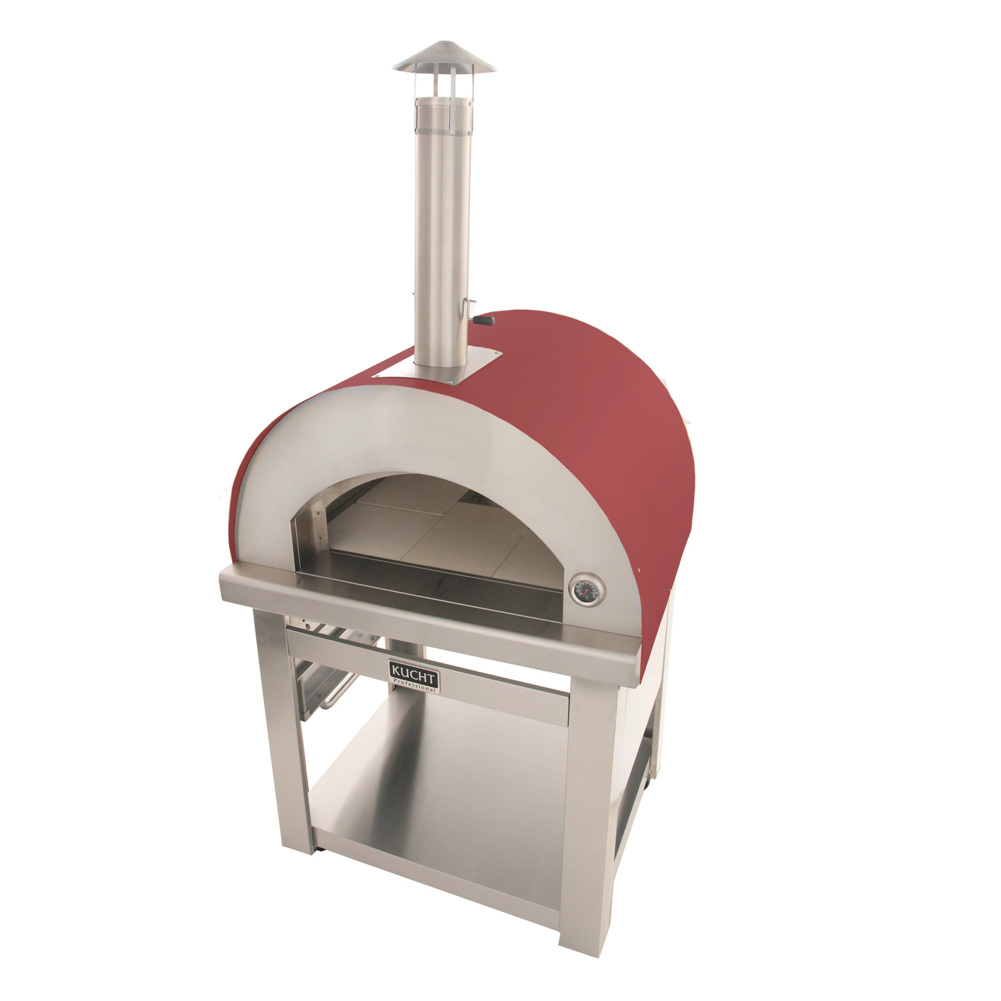 KUCHT Venice Wood-Fired Outdoor Pizza Oven in Red - Venice-R