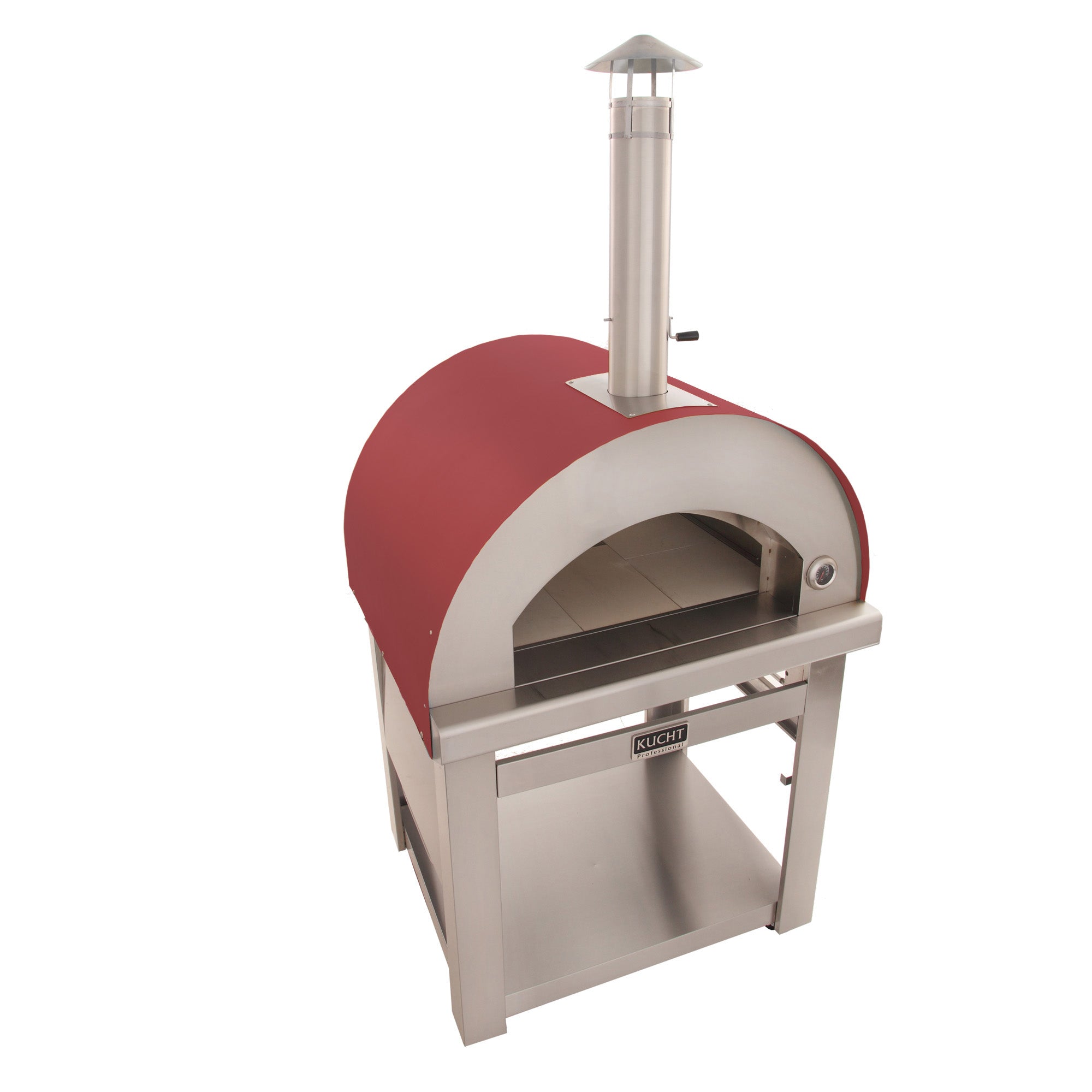KUCHT Venice Wood-Fired Outdoor Pizza Oven in Red - Venice-R