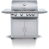 Blaze Premium LTE Marine Grade 32-Inch 4-Burner Propane Grill w/ Rear Infrared Burner & Grill Lights - BLZ-4LTE2MG-LP+BLZ-4-CART-SC