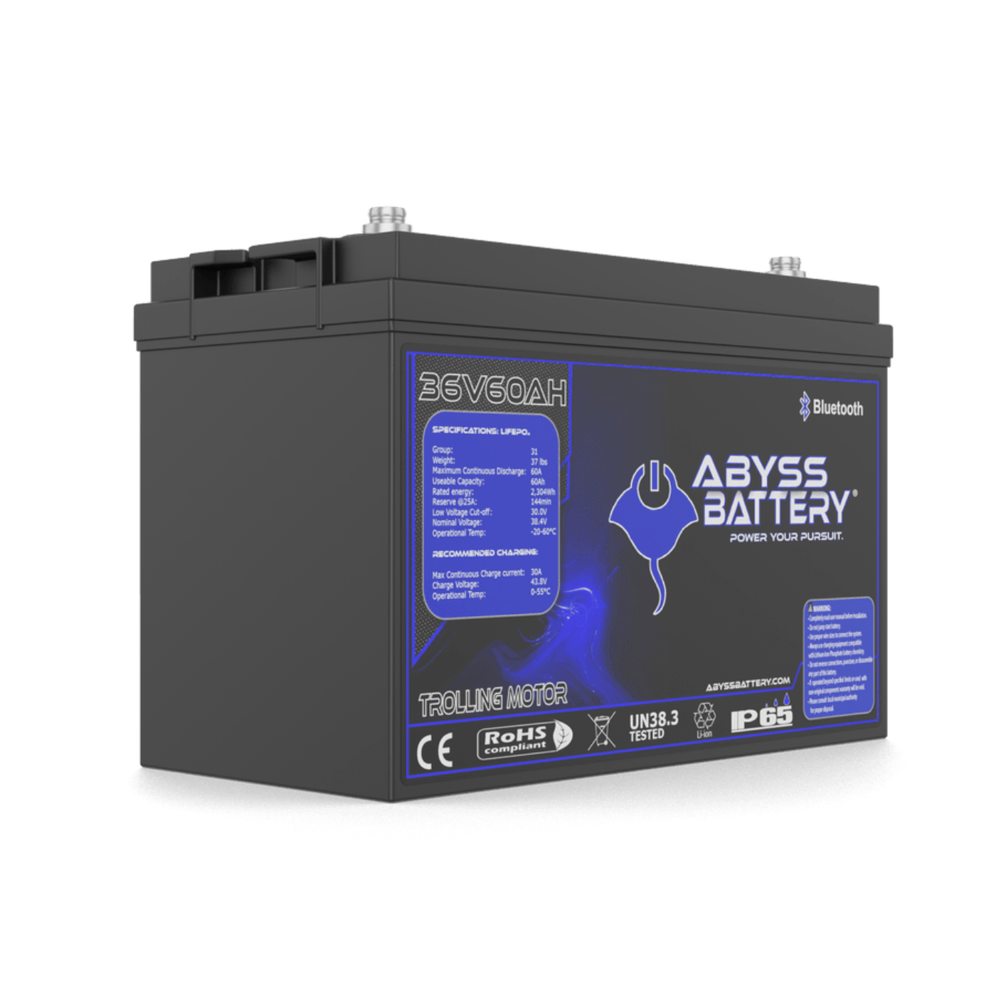 Abyss Battery 36v 60ah Lithium Trolling Motor Battery - Ab-36v60-Bt