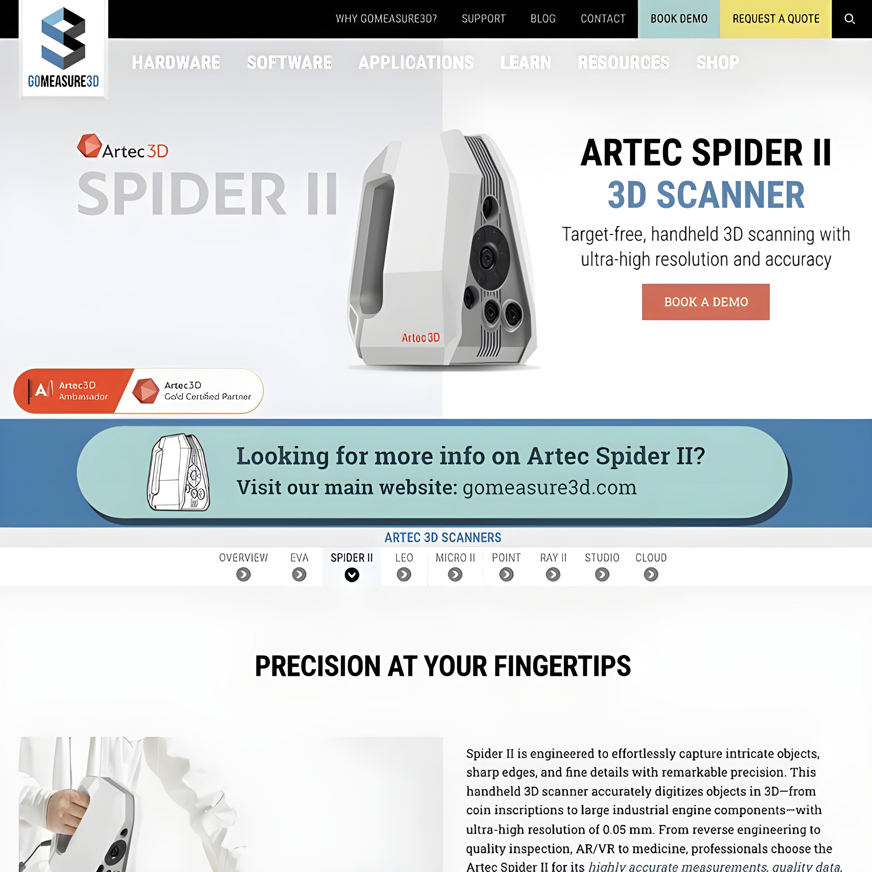 Artec Spider II 3D Scanner