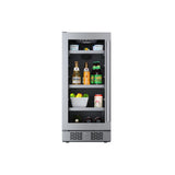 Avallon 15 Inch Wide 86 Can Beverage Center with LED Lighting - ABR152SGLH