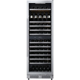 Avallon 24 Inch Wide 140 Bottle Capacity Built-In or Free Standing Wine Cooler with Wood Shelves, Dual Zone Cooling, Door Alarm, Door Lock and Energy Star Rated - AWC243TDZRHA