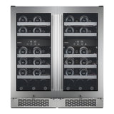 Avallon Built-In 30 Inch Wide 46 Bottle Capacity Wine Cooler with Door Locks and 4 Cooling Zones - AWC151DZDUAL
