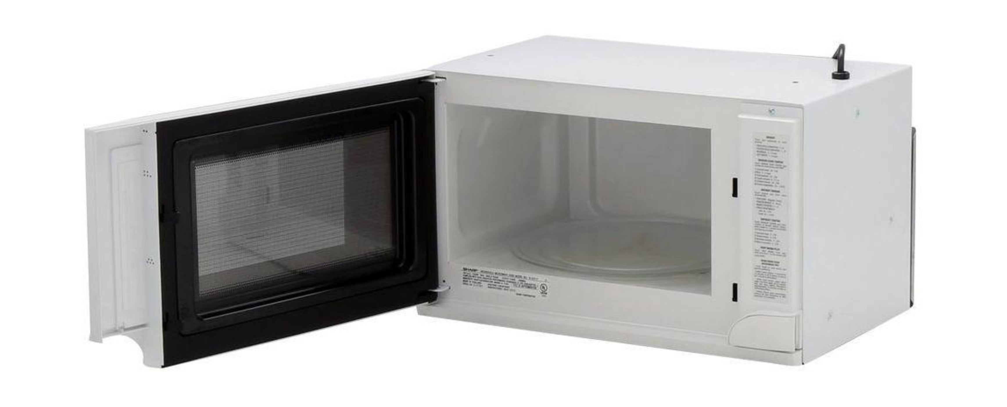 SHARP R1211TY 1.5 cu. ft. 1100W White Sharp Over-the-Counter Carousel Microwave Oven - R1211TY-KT