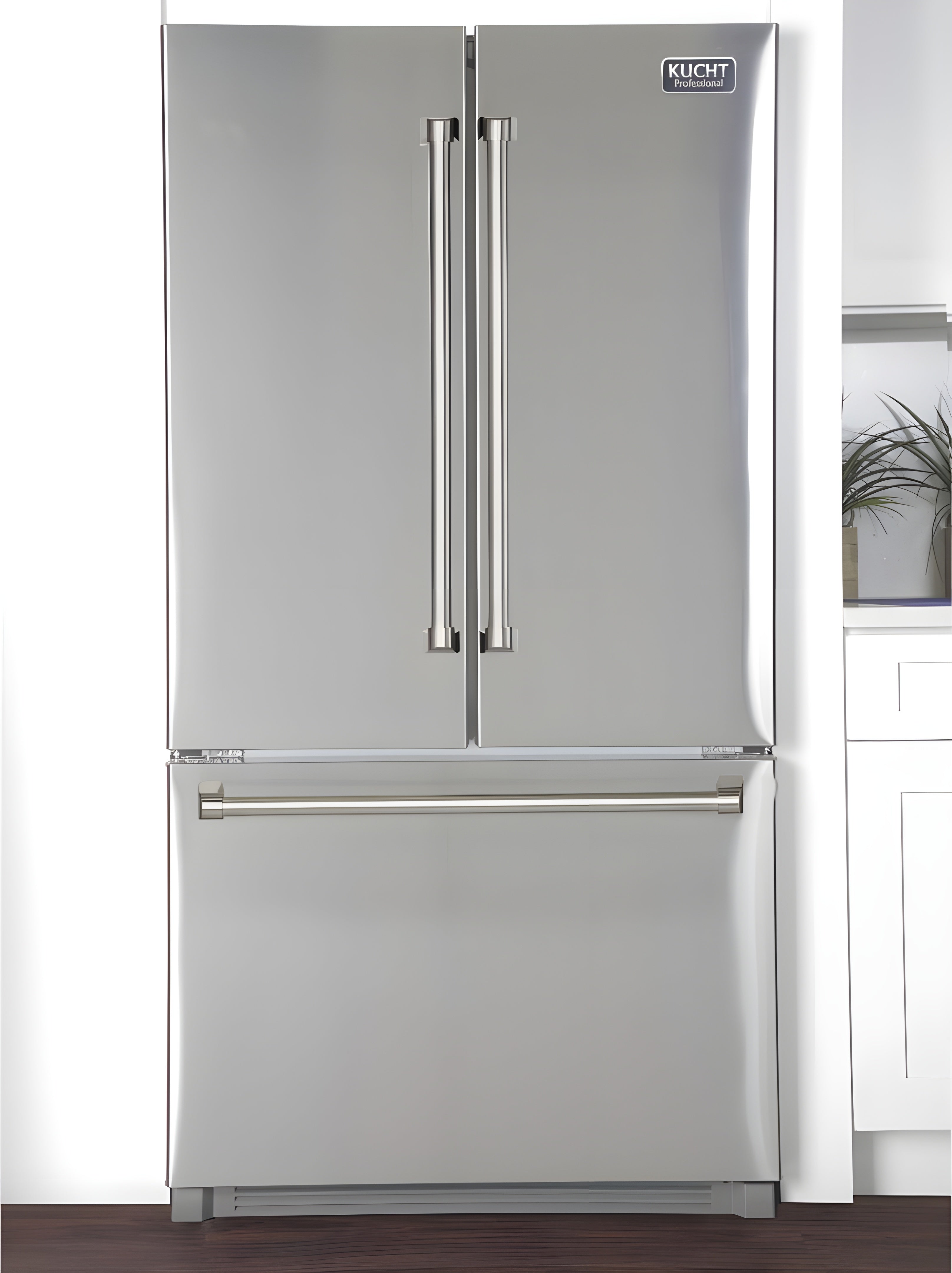 Kucht Professional 36 in. 26.1 cu. ft. French Door Refrigerator in Stainless Steel - K748FDS