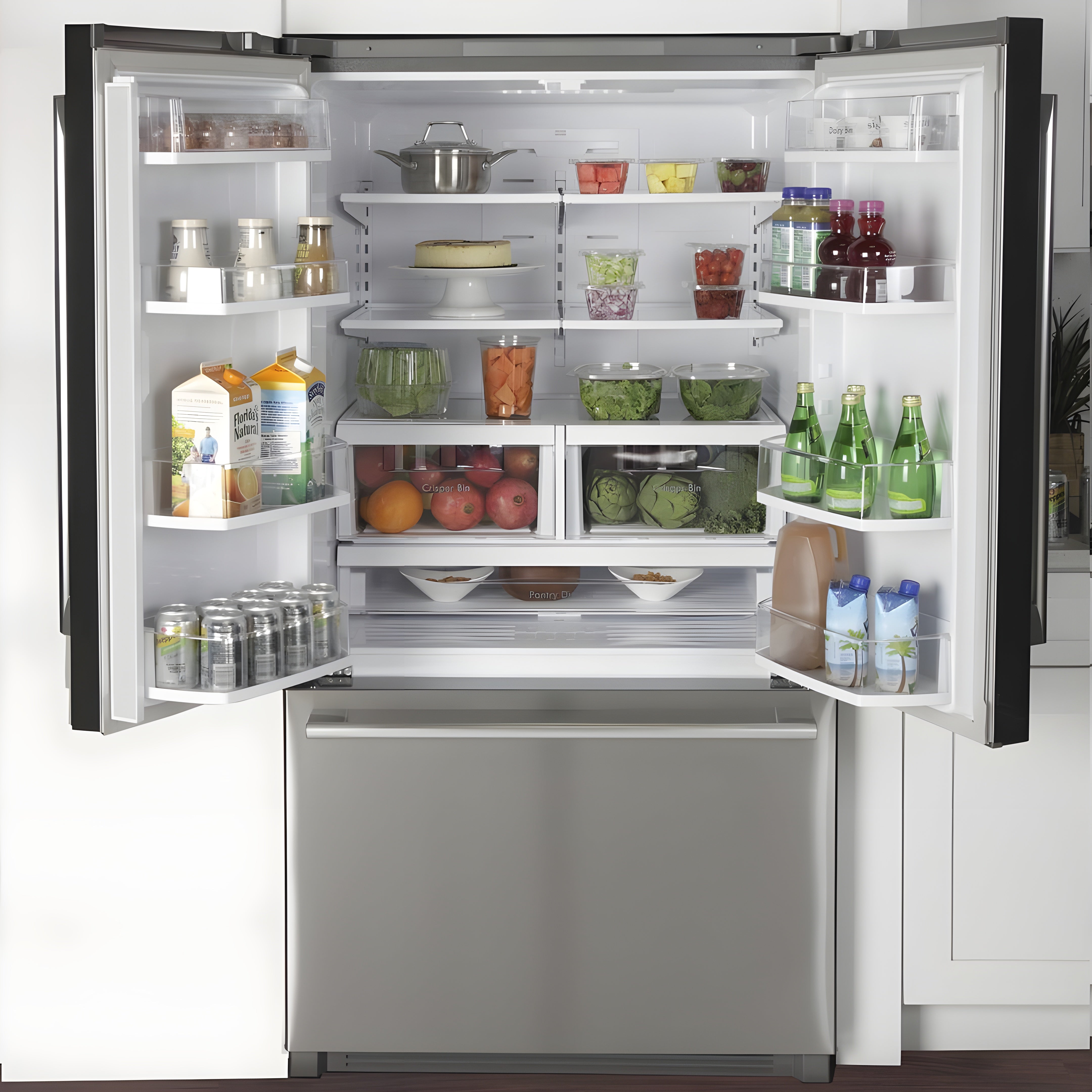 Kucht Professional 36 in. 26.1 cu. ft. French Door Refrigerator in Stainless Steel - K748FDS