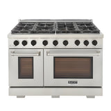Kucht Professional 48" 6.7 cu. ft. Propane Gas Range in Stainless Steel with Black Accents - KFX480/LP-K