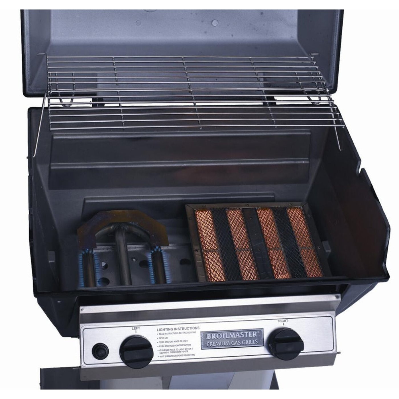 Broilmaster Infrared Series 27-Inch Built-In Gas Natural Grill with 2 Standard and Infrared Burners in Black - R3BN