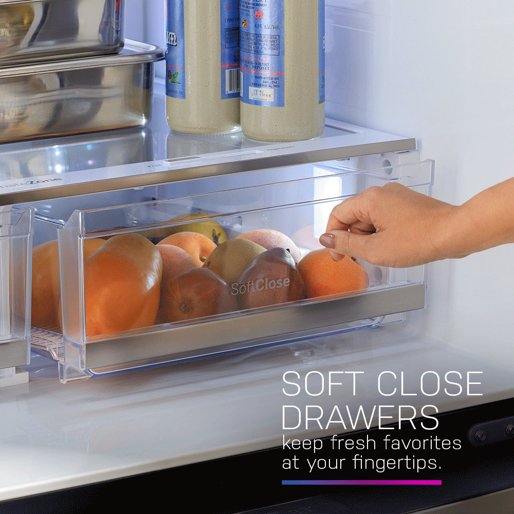 GE Profile 23.2 Cu. Ft. Smart Counter-Depth French-Door Refrigerator, 4-Door, Dual-Dispense AutoFill – PJE23BYWFS-KT