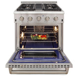 Kucht Professional 30 in. 4.2 cu ft. Propane Gas Range with Silver Knobs - KRG3080U/LP-S