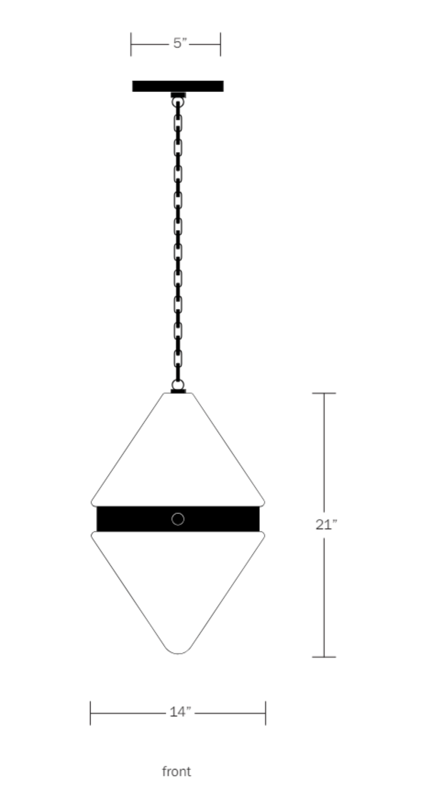 Workstead Cardinal Pendant Large - WS-BUO-CAR-P-LG-MBE-110