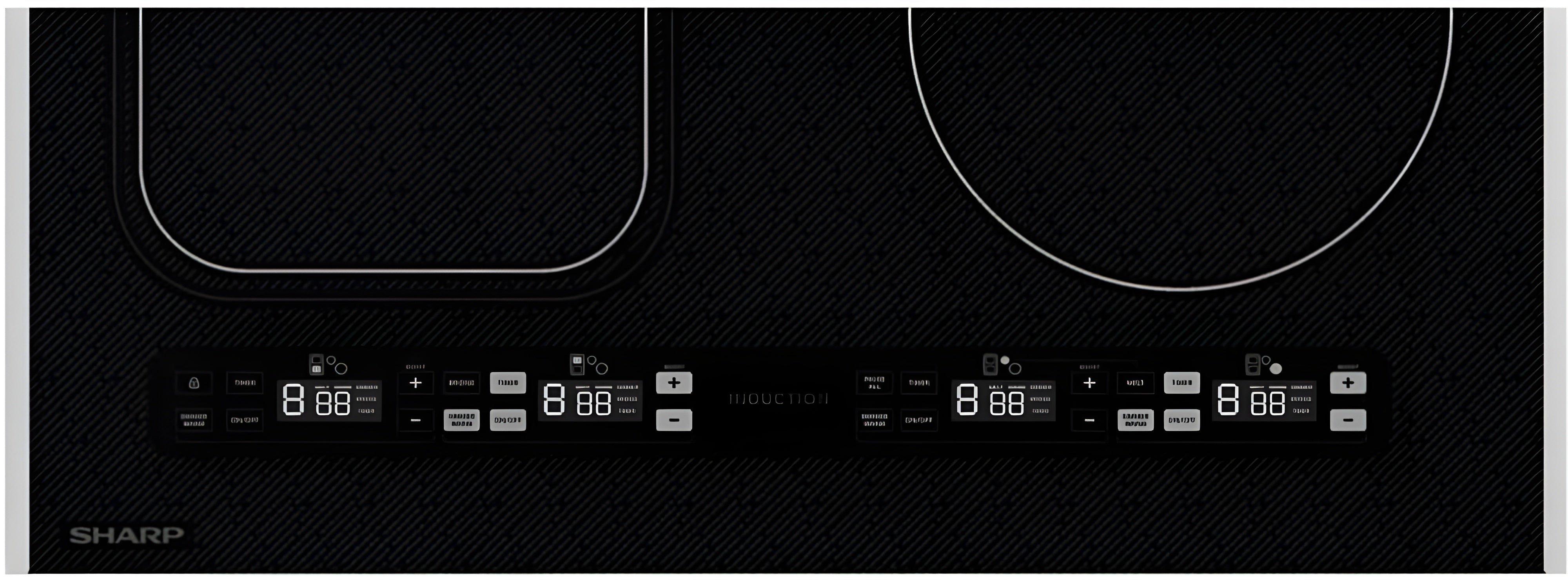 Sharp - 24 in. Induction Cooktop with Side Accessories - SCH2443GB