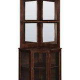 Ram Game Room Corner Bar Cabinet - Cappuccino - Backyard Provider