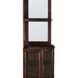 Ram Game Room Corner Bar Cabinet - Cappuccino - Backyard Provider
