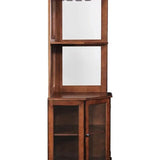 Ram Game Room Corner Bar Cabinet - Chestnut - Backyard Provider