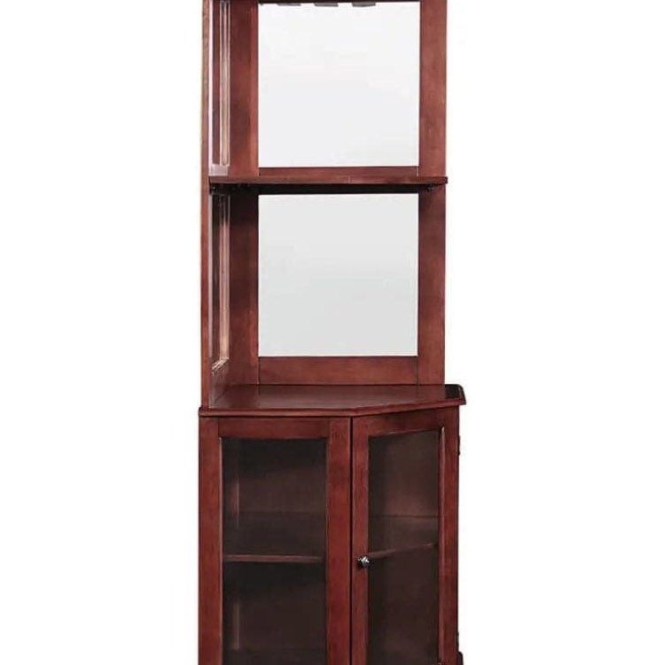 Ram Game Room Corner Corner Bar Cabinet - English Tudor - Backyard Provider