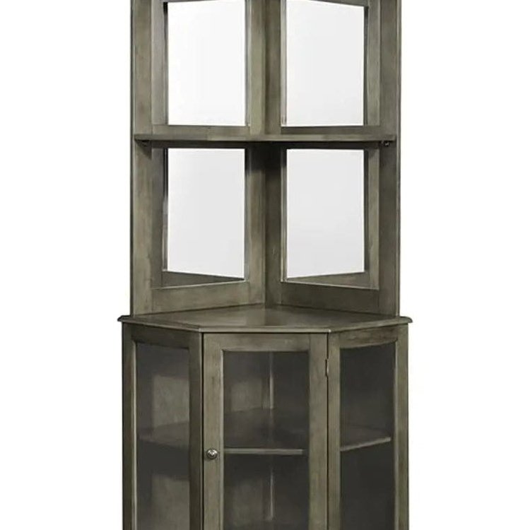 Ram Game Room Corner Bar Cabinet - English Tudor - Backyard Provider